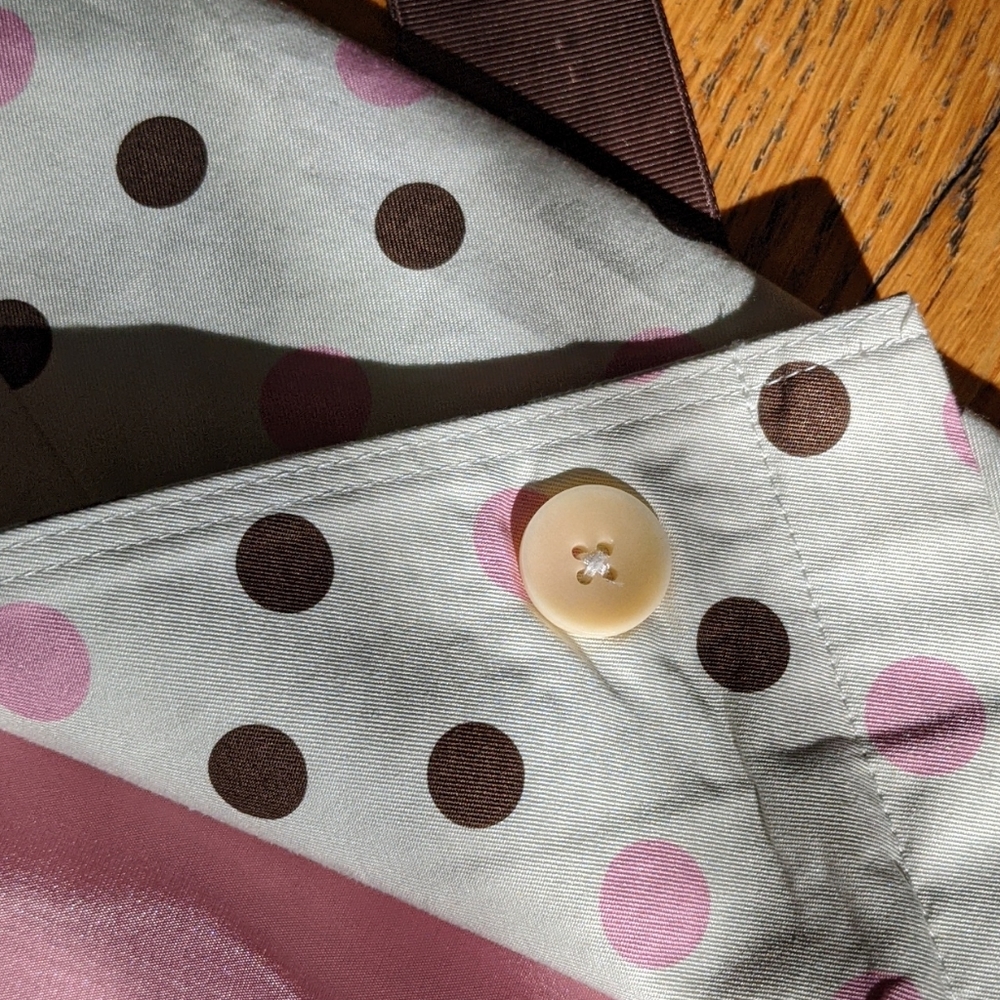 Calvin Tran Polka Dot Trench Coat Size 2 - Picture 9 of 9